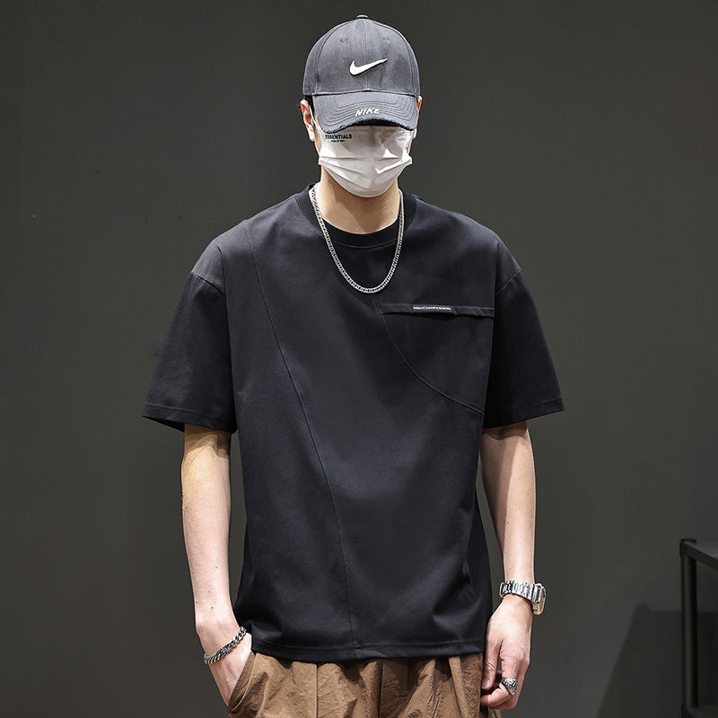 Summer Purple Short Sleeve T-shirt Men
