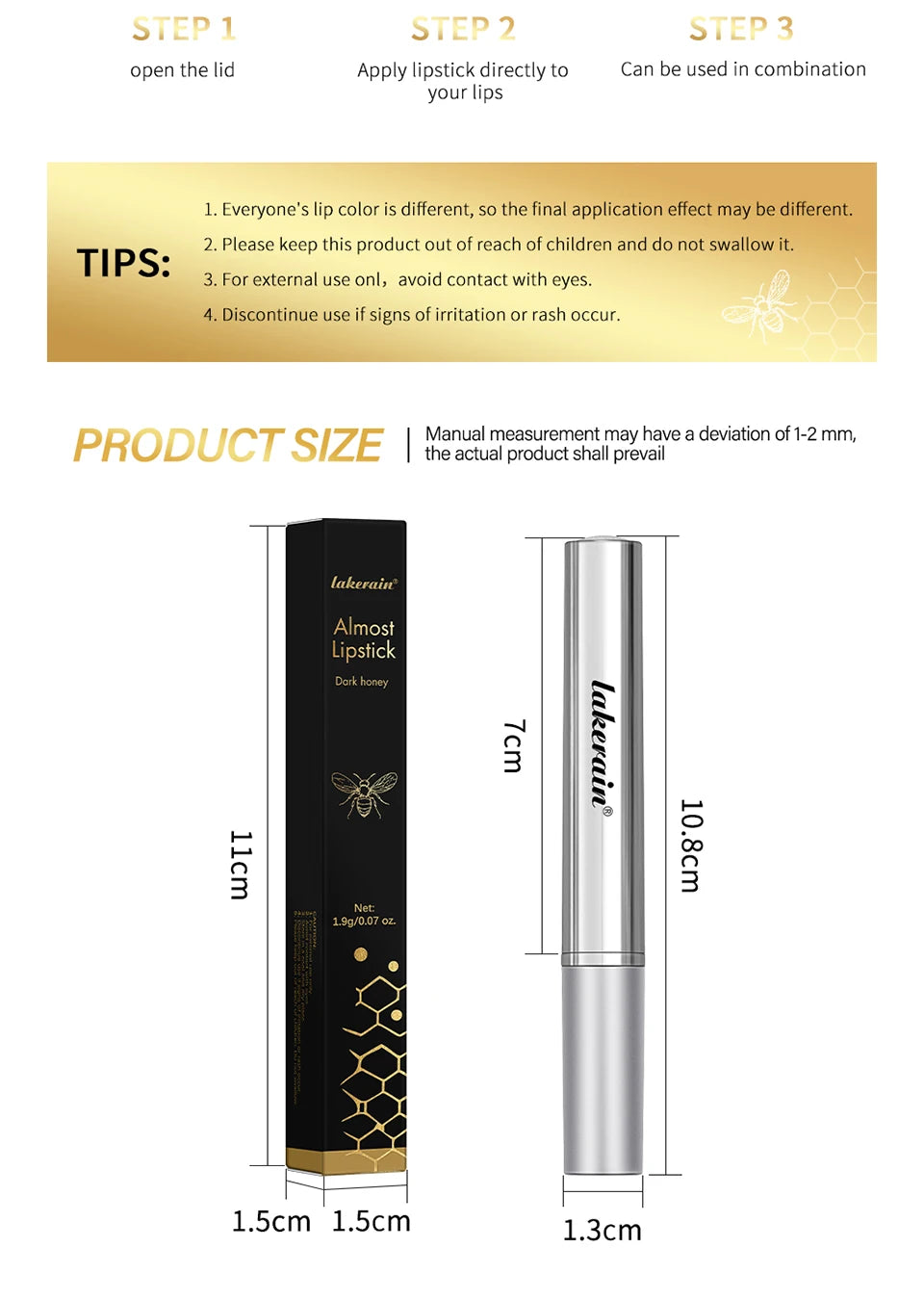 Pink Honey Almost Lipstick Tinted Lip Balm in Black Honey Powerful Lip Repulper Remove Dark Lips Lipbalm Exfoliating for Lips