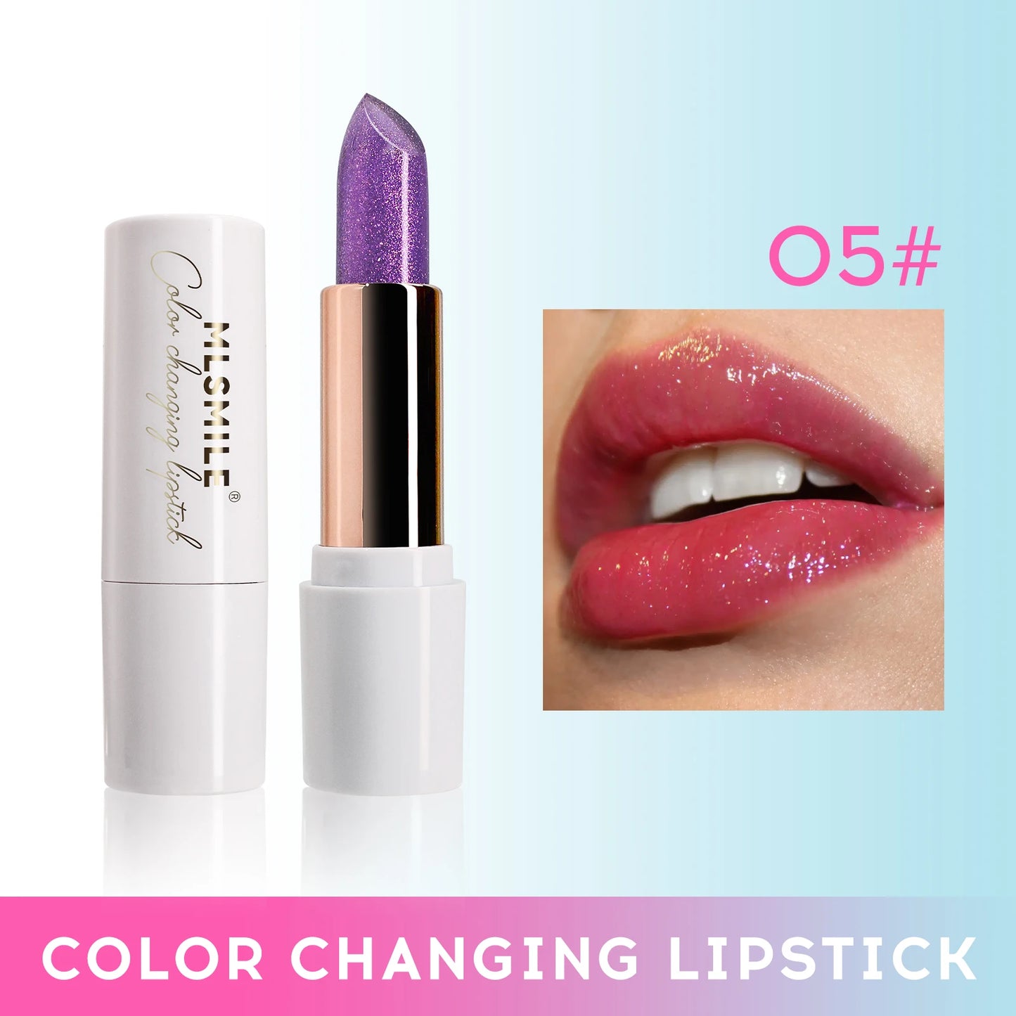 Starry Sky Bullet Head Nude Lipstick Red Pen Black Tube Matte Smooth Lipstick 6 Colors Available