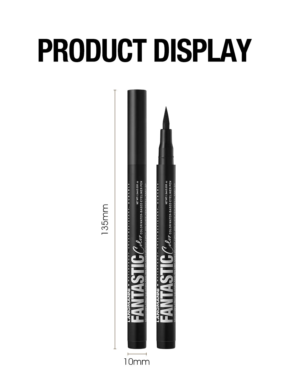 Eyeliner High Pigment Silver Pearl Shine&Matte Smoky Blue Long-Lasting Waterproof Water-Based Painting Pen Makeup