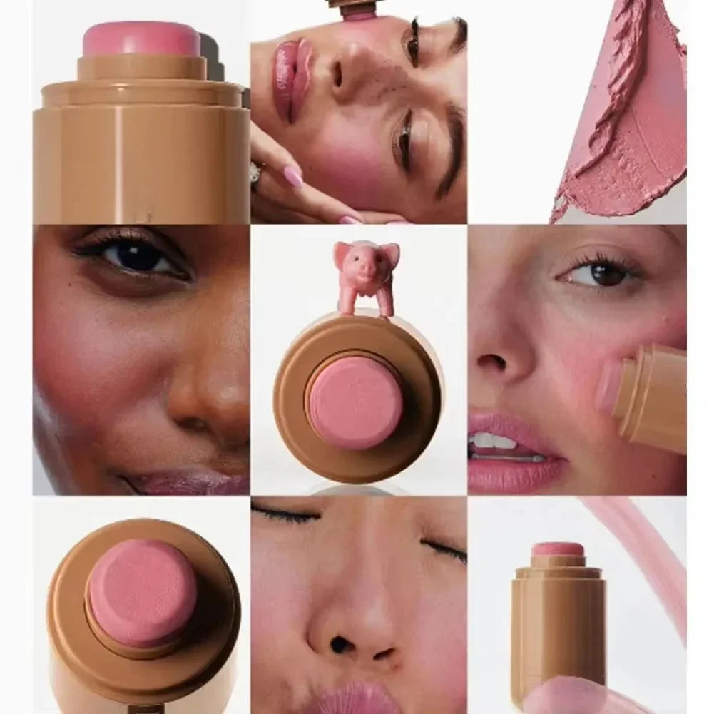Skin Blush Cream For Lips And Cheeks Multiple Color Options For Natural Makeup Full Long-lasting Sleepy Girl Piggy