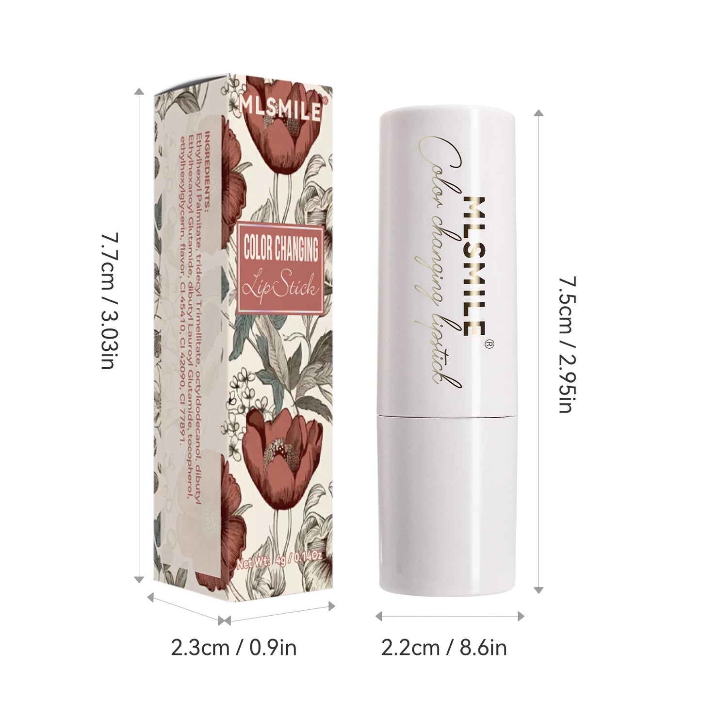 Starry Sky Bullet Head Nude Lipstick Red Pen Black Tube Matte Smooth Lipstick 6 Colors Available