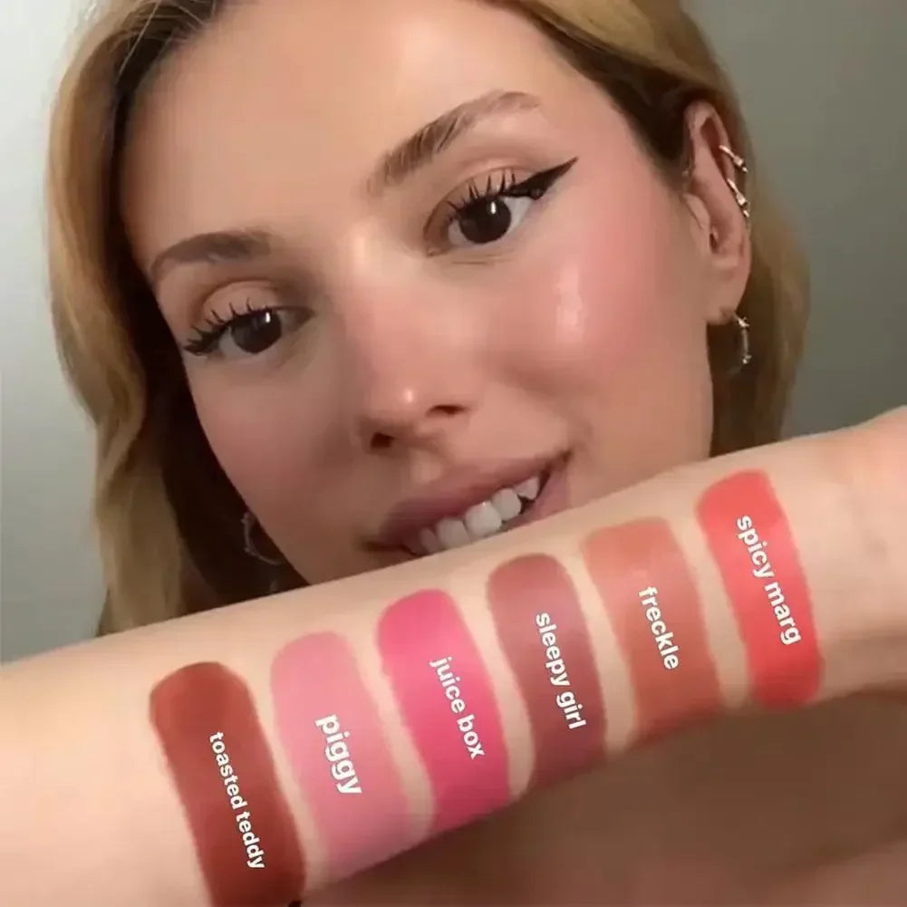 Skin Blush Cream For Lips And Cheeks Multiple Color Options For Natural Makeup Full Long-lasting Sleepy Girl Piggy