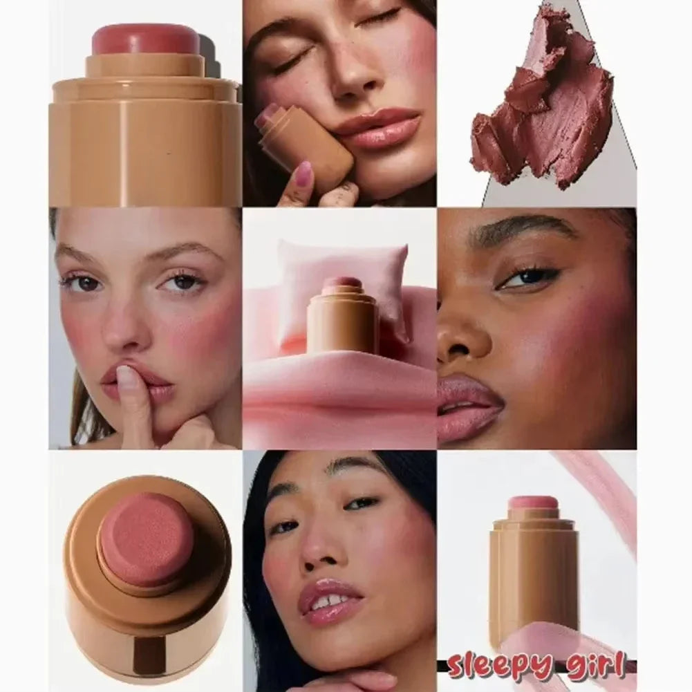 Skin Blush Cream For Lips And Cheeks Multiple Color Options For Natural Makeup Full Long-lasting Sleepy Girl Piggy