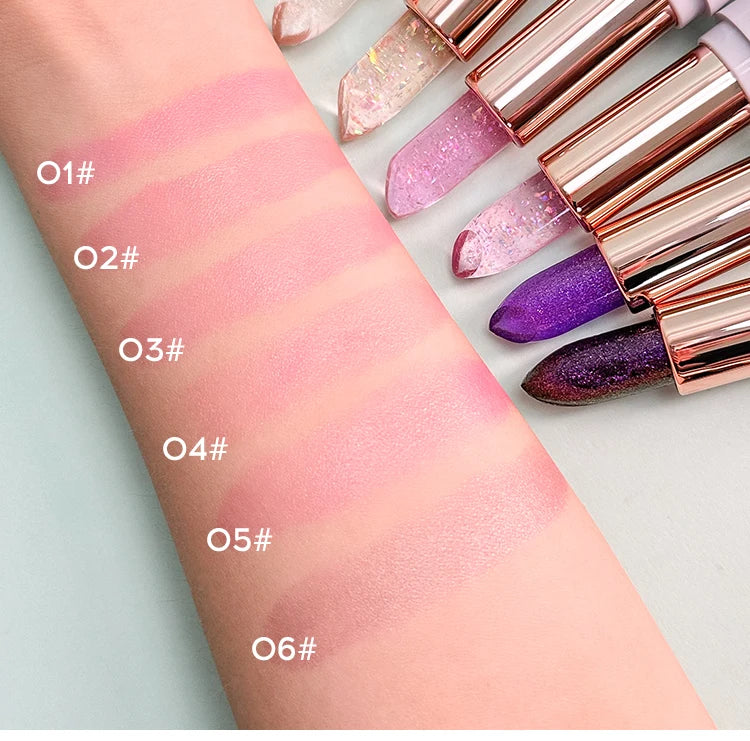 Starry Sky Bullet Head Nude Lipstick Red Pen Black Tube Matte Smooth Lipstick 6 Colors Available