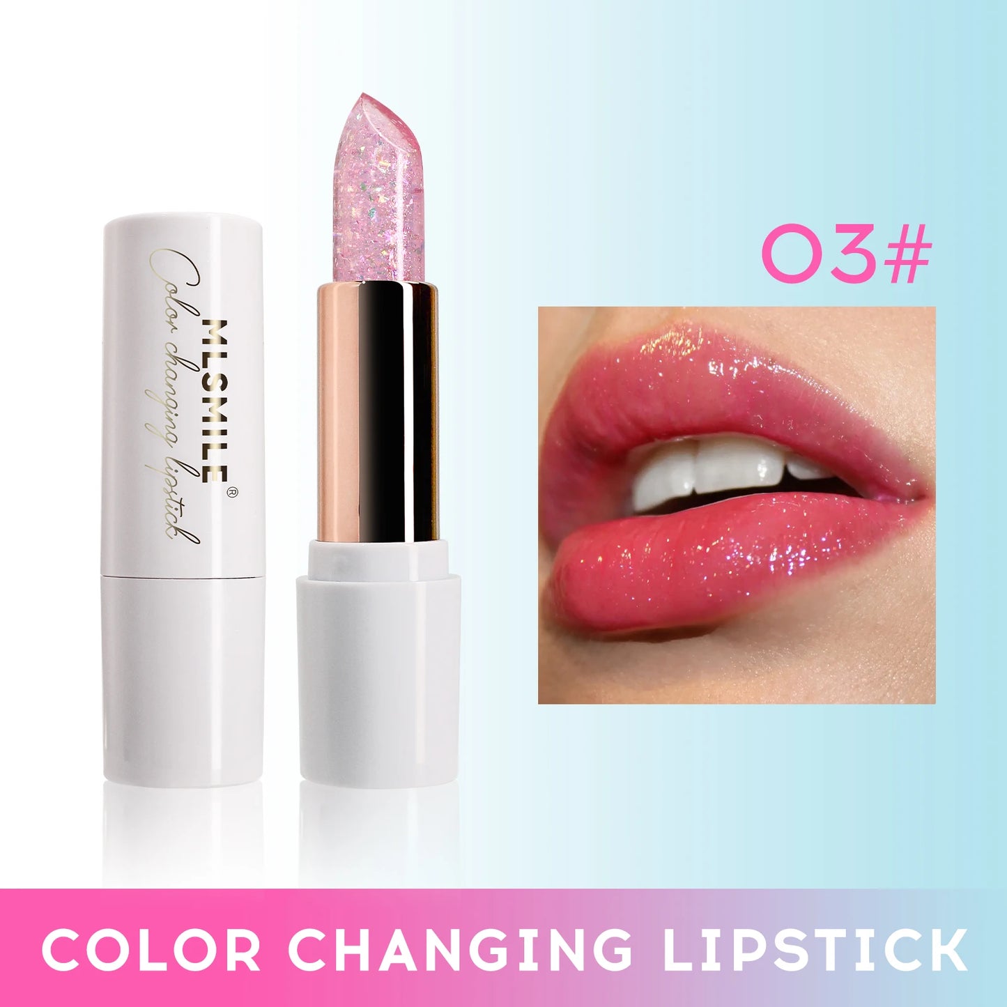 Starry Sky Bullet Head Nude Lipstick Red Pen Black Tube Matte Smooth Lipstick 6 Colors Available