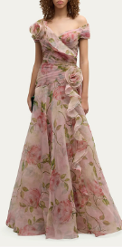 Retro Flower Large Swing Mop Dress Women